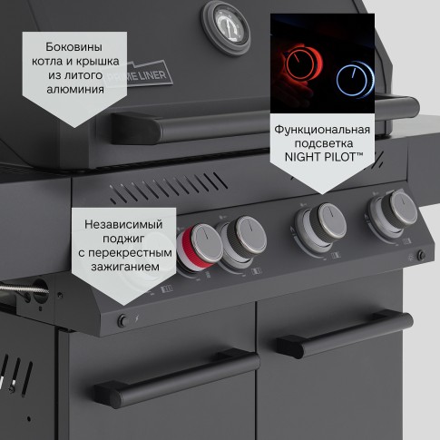 Газовый гриль PRIMELINER G4 комплектация Делюкс (Delux)